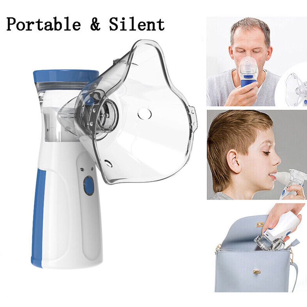 Alat Terapi Pernafasan Ultrasonic Inhaler Nebulizer uap pilek batuk Bisa mode baterai portable Bisa pakai kabel- JSL W302
