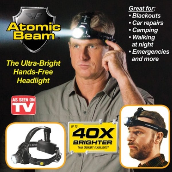 atomic beam headlight - senter kepala super terang