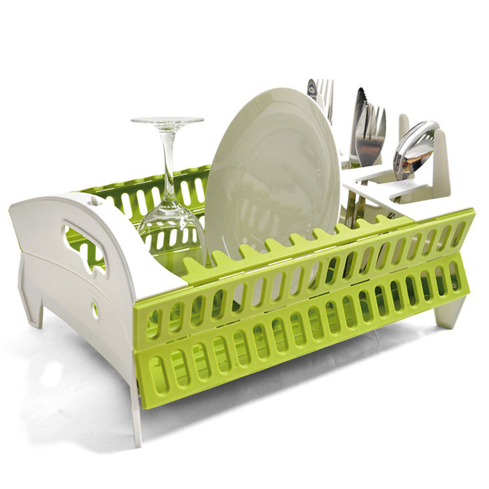 rak piring lipat - collapsible compact dish rack