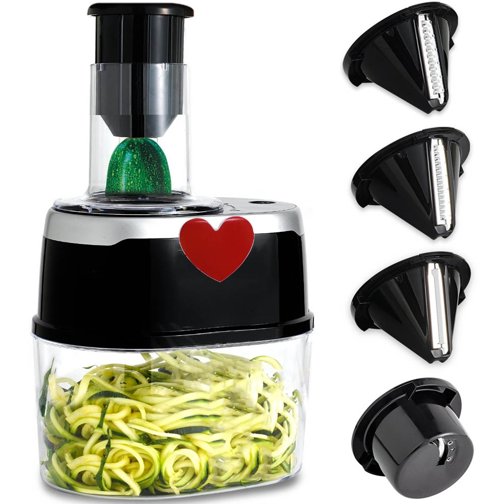 4 in 1 electric vegetable spiralizer - pemotong pengiris sayuran otomatis tanpa pegal