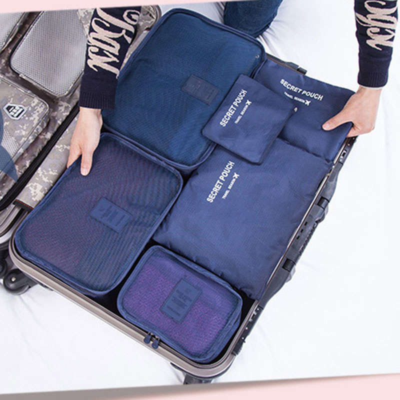 6 in 1 bag in bag travel oranizer set - isi 6 pcs