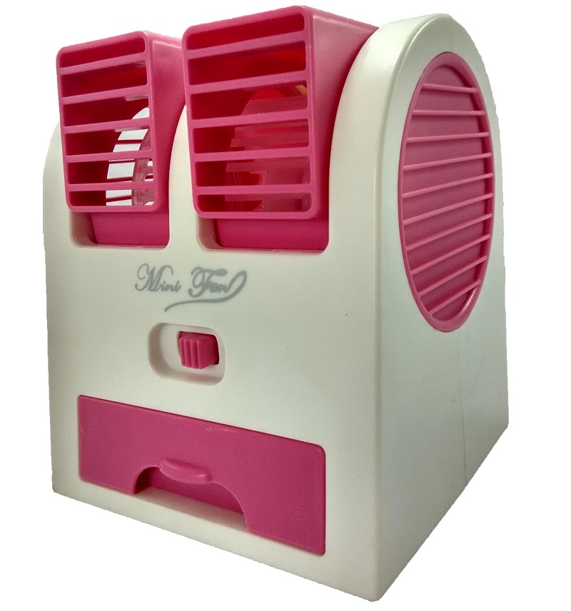 AC mini fan double blower - with fragrance