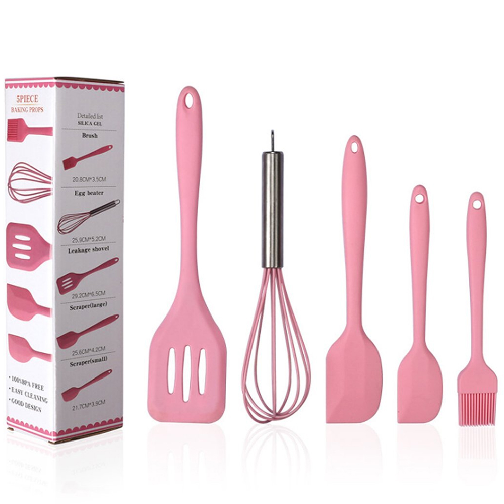 Silicone Cooking Tool Sets 5 in 1 - alat masak dan aksesoris bik