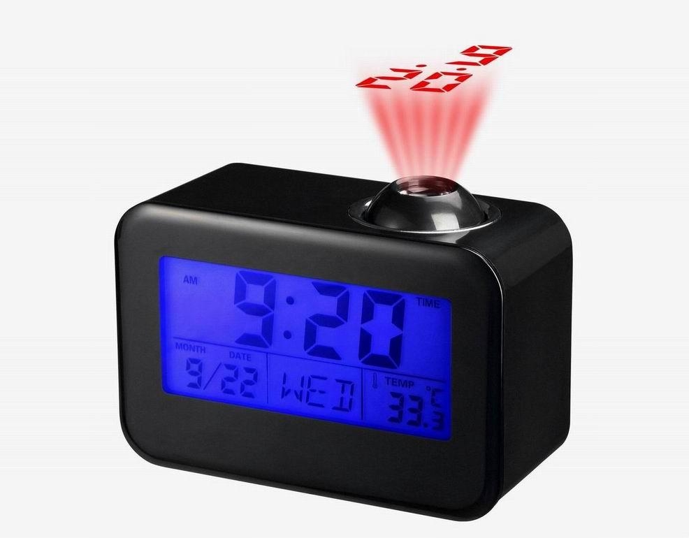 Talking projection clock kubus