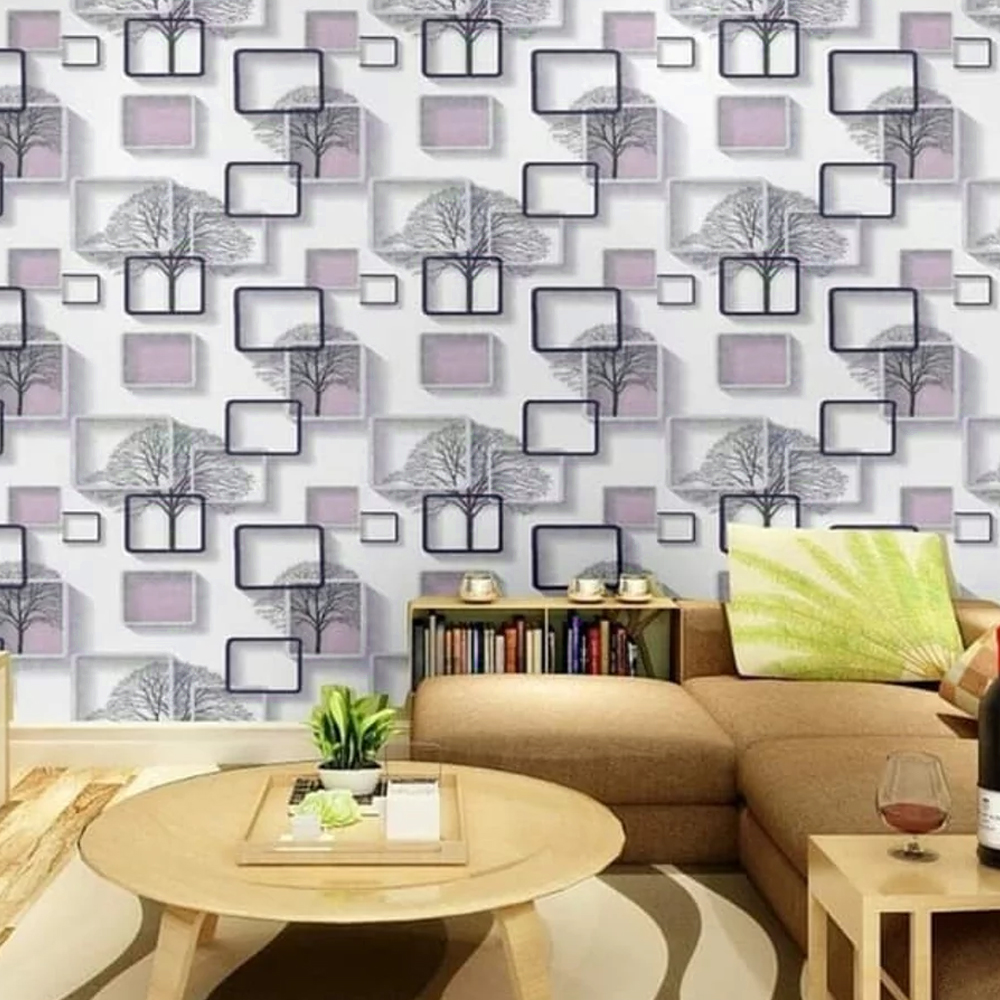 Wallpaper Sticker Dinding minimalis Motif Ukuran 45cmX10M S6051-