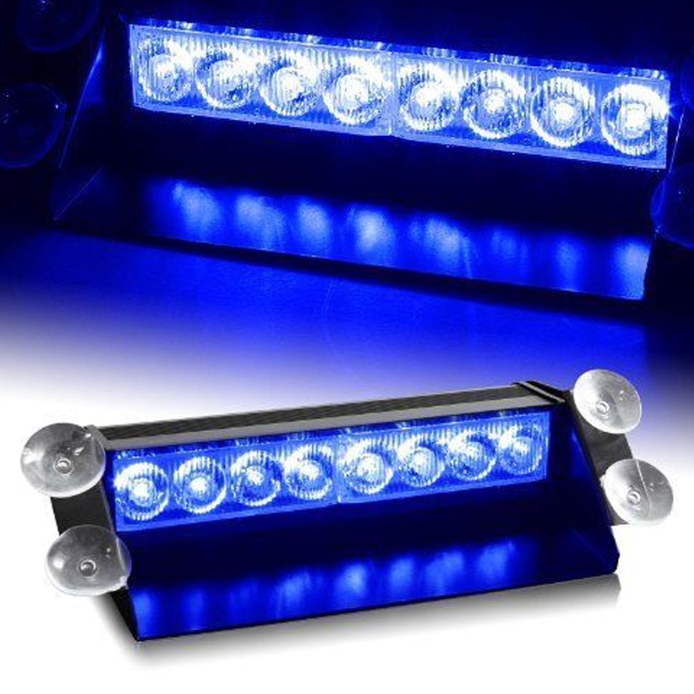 STROBO KACA DASHBOARD LED FLASH LIGHT WARNA BIRU-BIRU