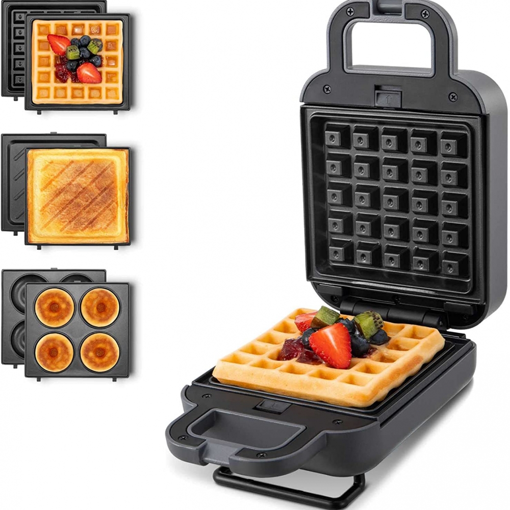 alat pembuat Sandwich Maker Breakfast Machine Multifungsi SM8831 Waffle & Grill Pemanggang telor, Roti Toaster, waffle atau donat maker - plate / piring bisa di lepas / di bersihkan