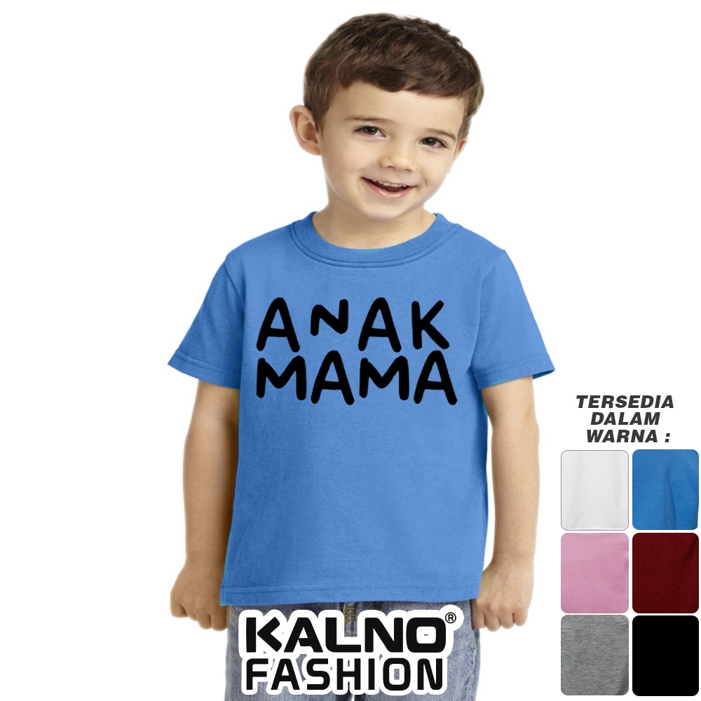 Baju Anak Print Sablon MAMA 002 - Anak Anak Umur 1 - 5 Tahun Ukuran SML Bahan Katun polyester
