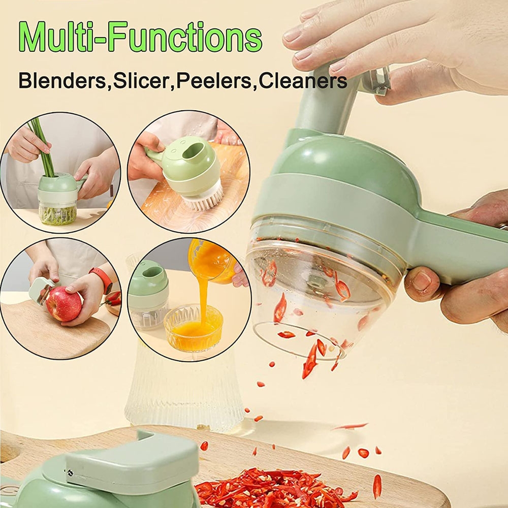 COOKING HAMMER 4 in 1 GB47 versi 2 VEGETABLE FOOD CHOPPER PORTABEL SIMPEL MINIMALIS - alat pemotong sayuran elektrik / veggie chopper wireless