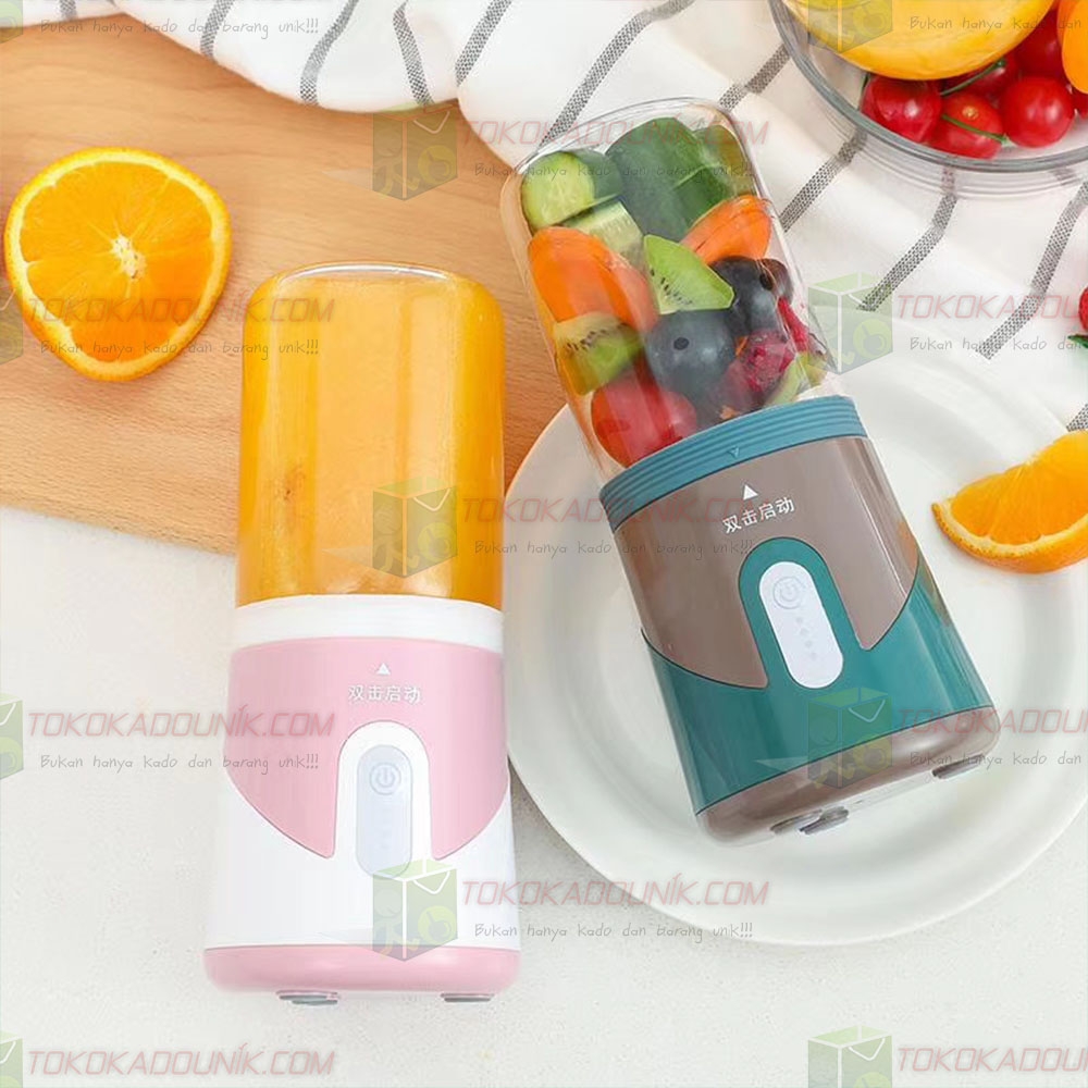 electric juicer cup - juice dimana saja portable juicer blender + 6 mata pisau