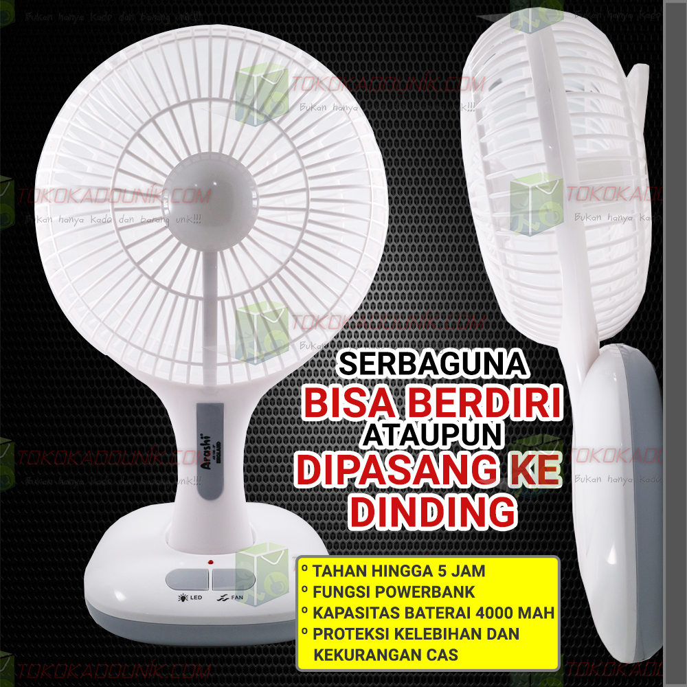 emergency FAN + LAMP AR138 England - tahan 5 jam ukuran 6