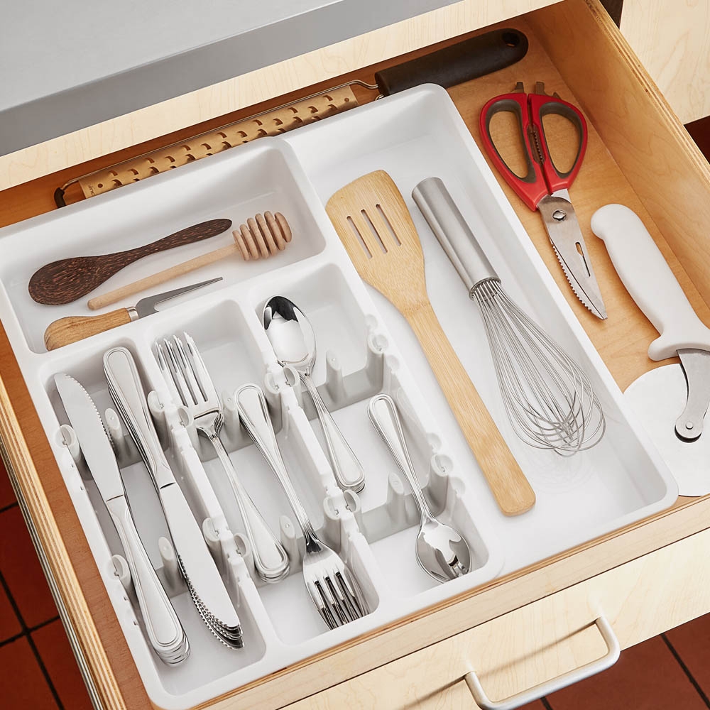 Expendable Utensil Organizer R926 - Organizer Laci Expandable Bisa diatur Lebar sesuai Keperluan untuk Menyimpan Peralatan Dapur, rumah dan kantor seperti Alat Masak Alat Makan dan Banyak Lagi