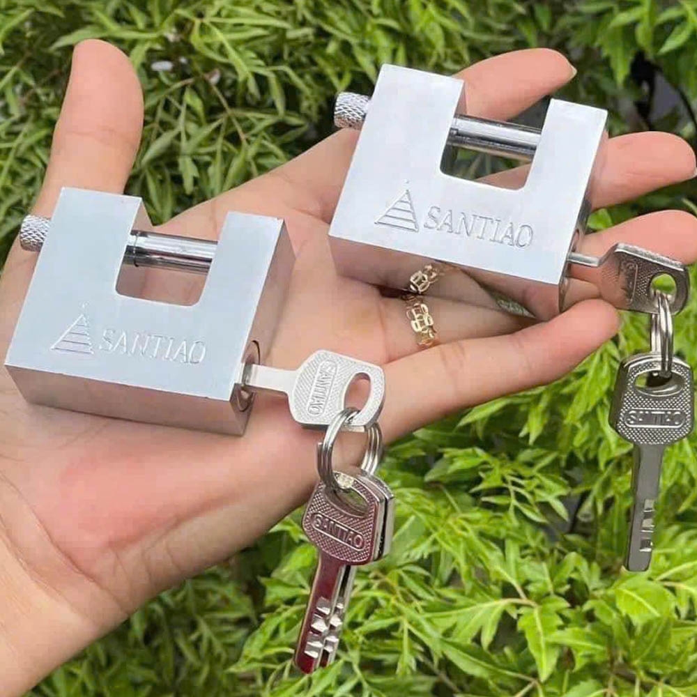 Gembok balok kotak pintu kunci gembok panser 40MM GS40M / gembok anti maling / gembok anti potong motor gudang rumah ruko stainless steel