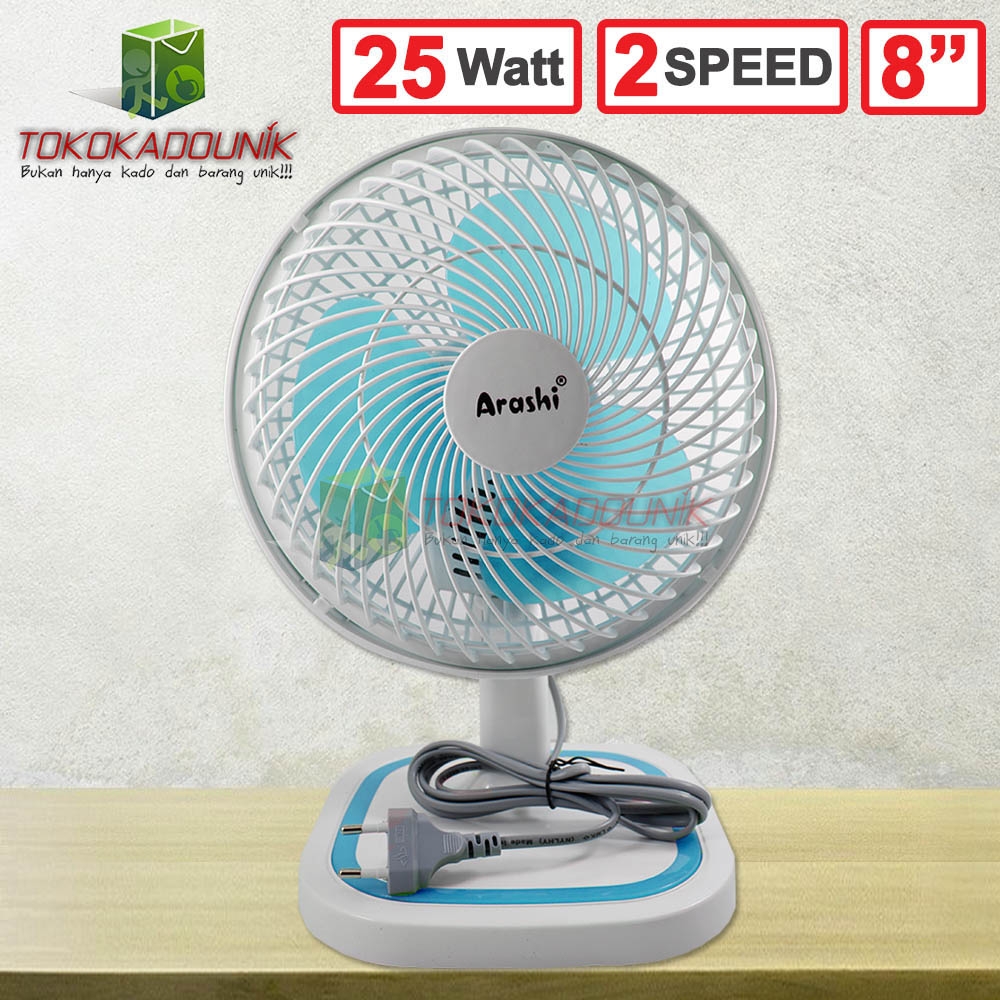 kipas meja / general table fan 8 inch 2 kecepatan  - super adem dan tidak berisik 