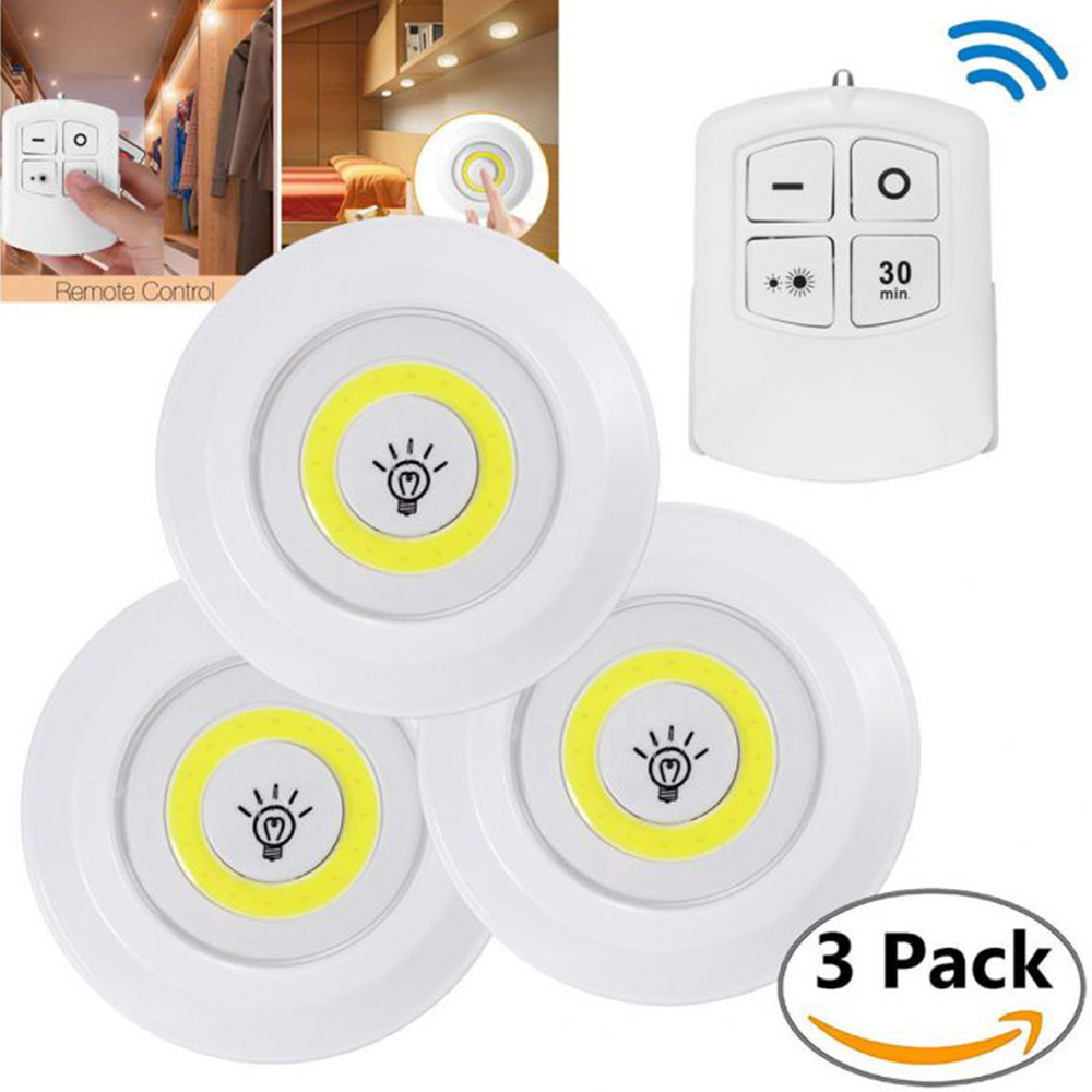 lampu LED 3 pcs dengan remote control