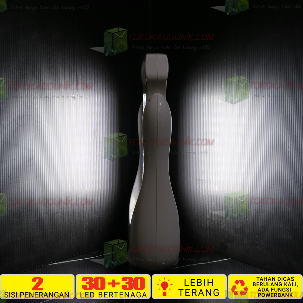 Lampu Emergency Lentera 2 Sisi SHL 6013 + Fitur Power Bank