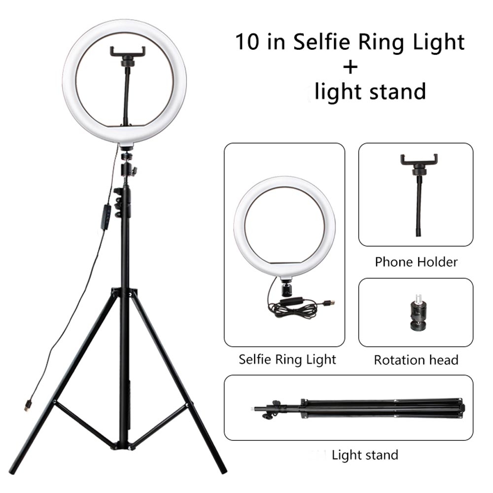 Lampu Tik Tok / Ring Light O lampu make up / youtube 26 cm tripod