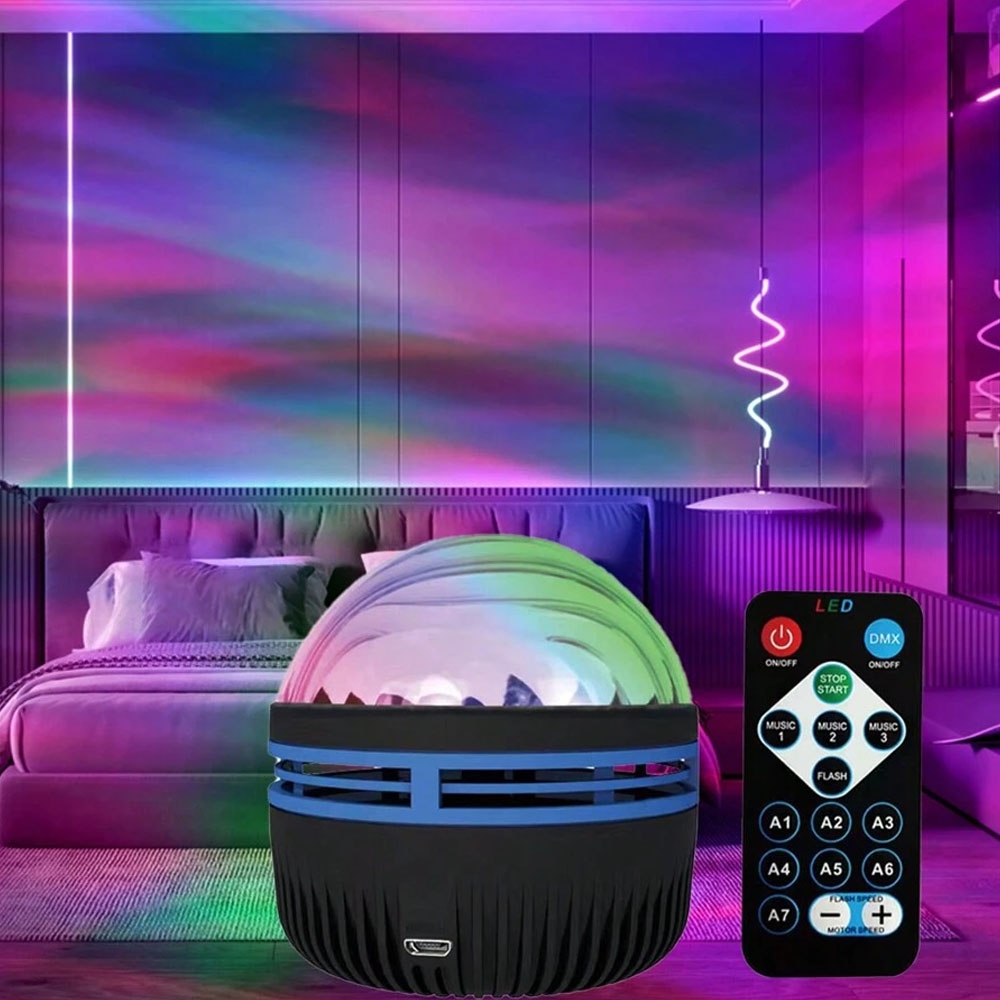 Led LQ65 lampu Proyektor Langit Tidur Malam Aesthetic/ Pesta / Lampu Disco/ Lampu Hiasan projection Light galaxy aurora Langit Malam dengan remote control