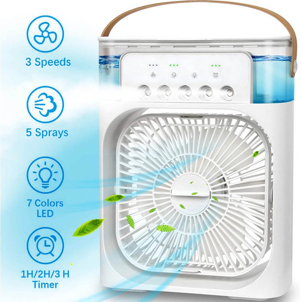 Mini Ac Kipas kabut Portable / Humidifer AC Kipas angin mini -  Air Cooler mineral 5 lubang Super Dingin ACM5L