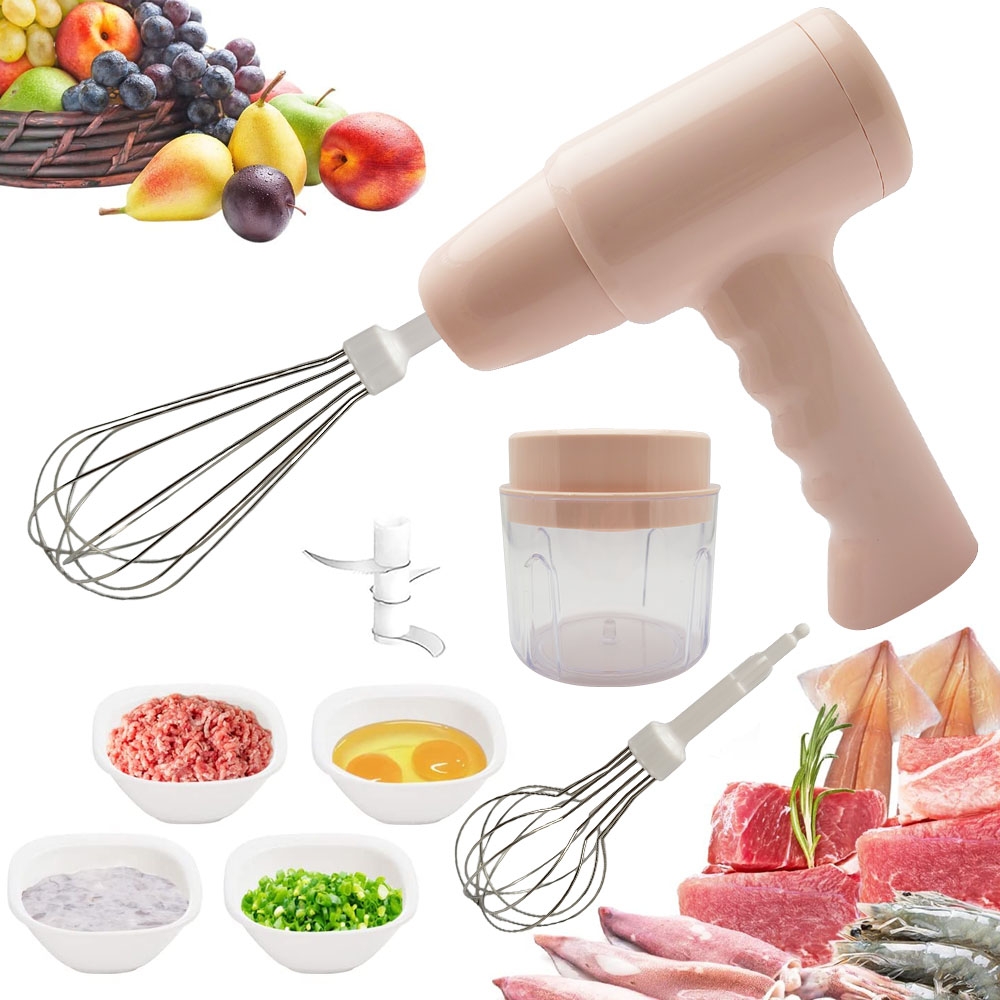 Mini Mixer dan Chopper USB Charger Versi 1 Speed Bisa Dicas MC789 - mixer Blender Penghancur Bumbu, Daging, Telor, kopi, susu