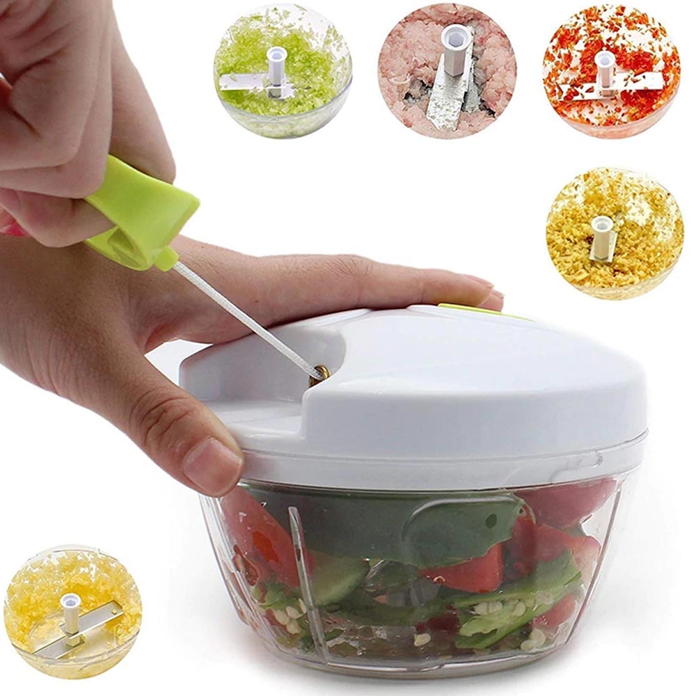 Mini speedy chopper - blender tarik manual / pemotong pencacah serbaguna sayur buah dan daging