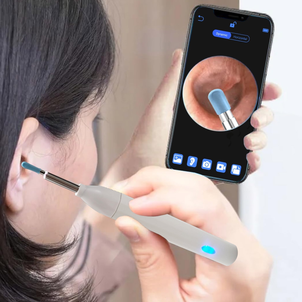 Pembersih Telinga Korek Kuping Kamera LED - korek kuping kekinian anak bayi dewasa dengan lampu led bisa konek ke handphone lewat aplikasi portable rechargeable WIFI KT1296
