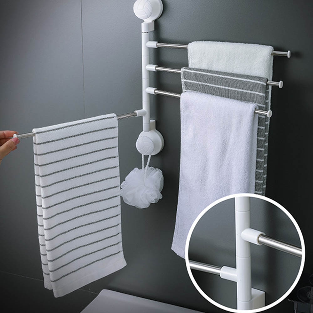 Rak Handuk RH014 dan Lap Tangan 4 tingkat simple minimalsi - gantungan baju, handuk, rak wastafel, kamar mandi dapur