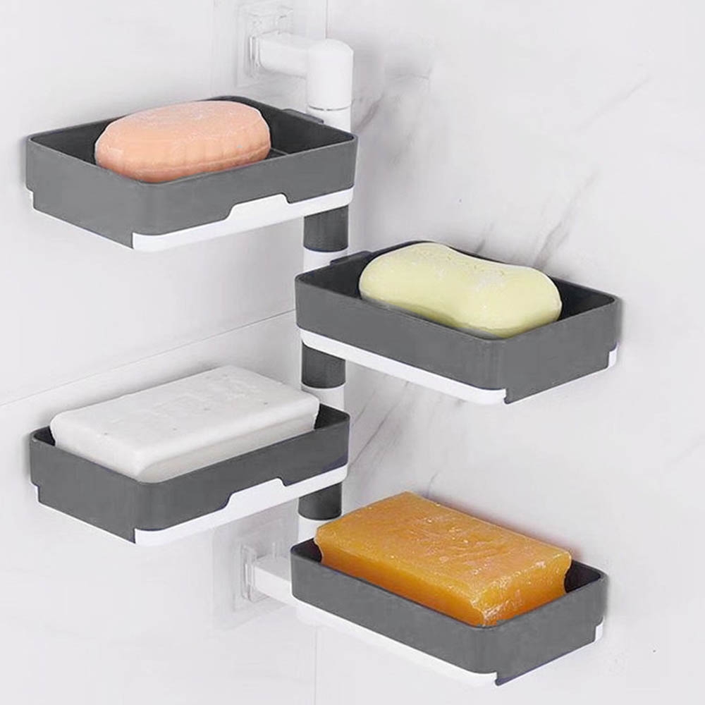 rak sabun 4 tingkat R411 - tanpa bor tidak merusak dinding dan sangat kuat / rak kamar mandi / wastafel