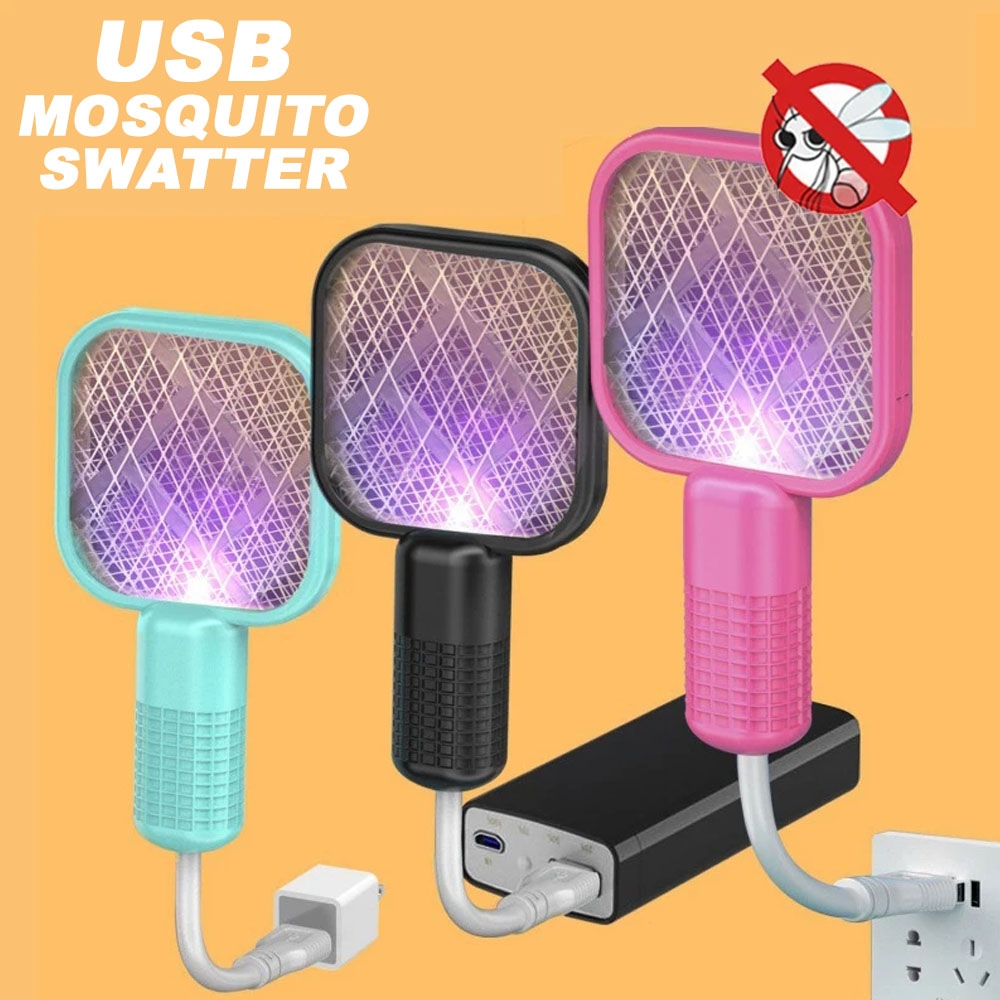 Raket Nyamuk Mini USB raket nyamuk mudah dibawa R7488 - Raket Perangkap Nyamuk Elektrik Mini Mosquito Killer bisa masuk tas atau mobil