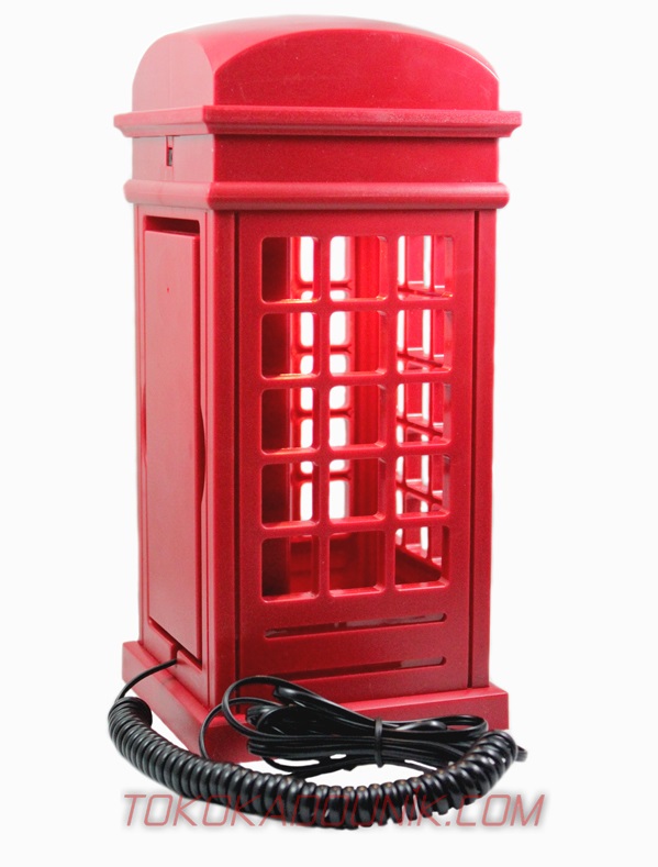 retro telephone booth  + lamp