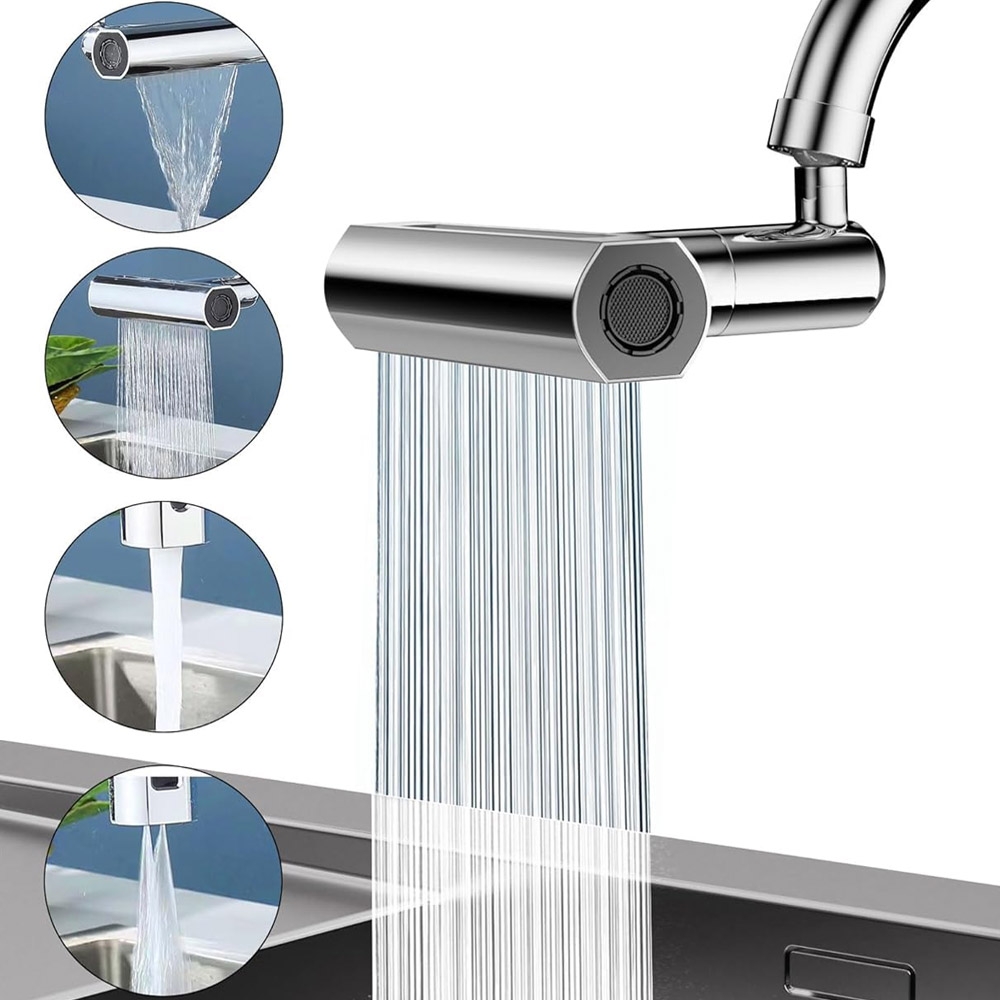 sambungan keran 360 derajat universal shower sambungan shower dapat diputar KM323 - MULTI SPRAY hujan, air terjun, spray dan normal Filter Wastafel Dapur Kamar Mandi