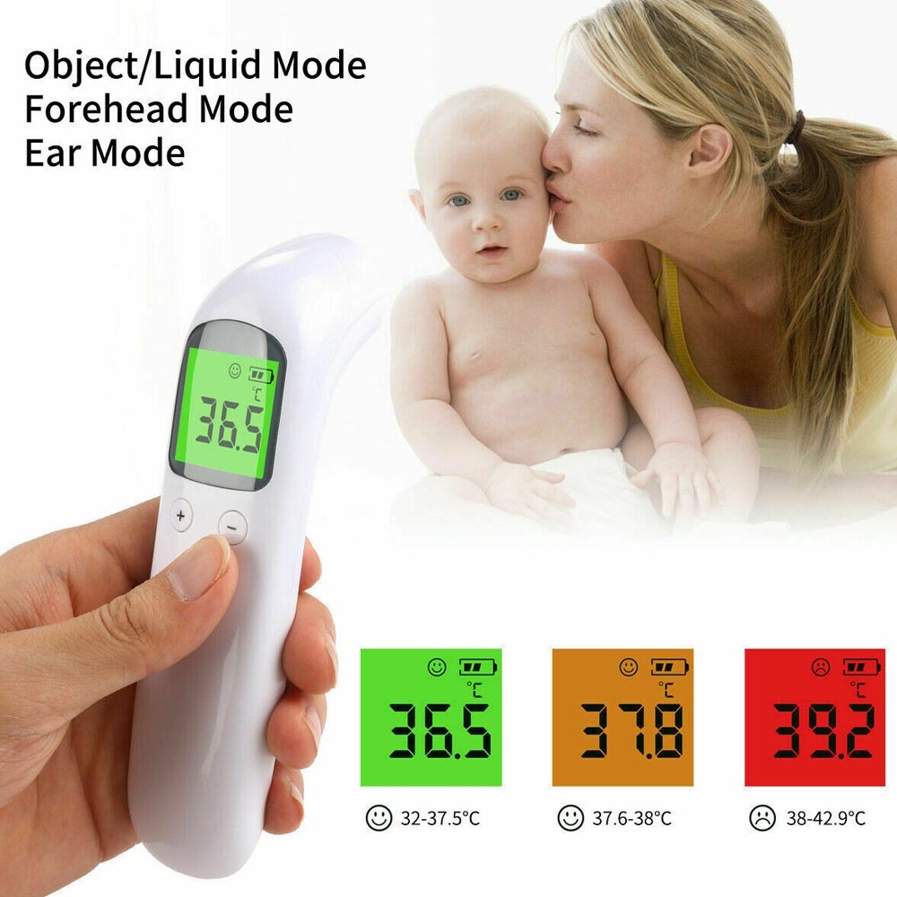 thermometer infrared F03 slim - suhu tubuh dan ruangan, ada sertifikat, aman, akurasi +- 0.3C, canggih