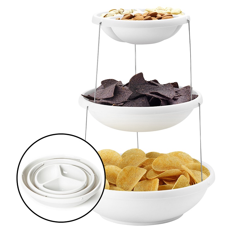 twist fold party bowls - mangkok lipat 3 tingkat