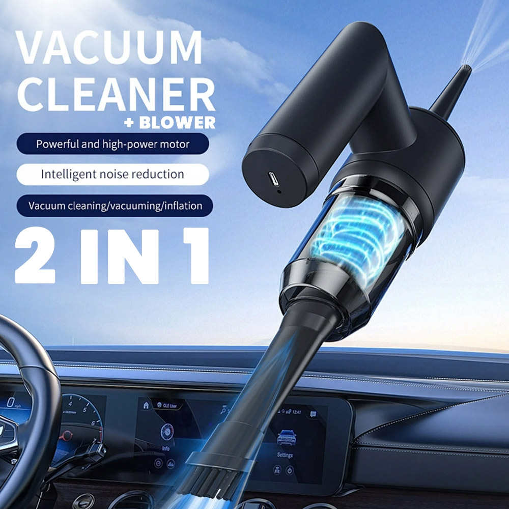 Vacuum blower cleaner 4in1 AA105 rechargeable model handle siku mudah dipakai dimana saja - vacuum cleaner rumah mobil kantor bulu hewan